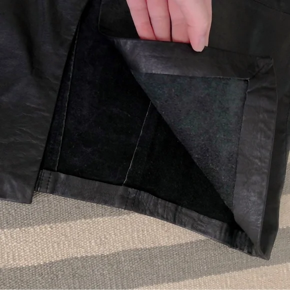 vintage (avanti) 1980’s - 100% genuine leather black midi skirt - Picture 4 of 8